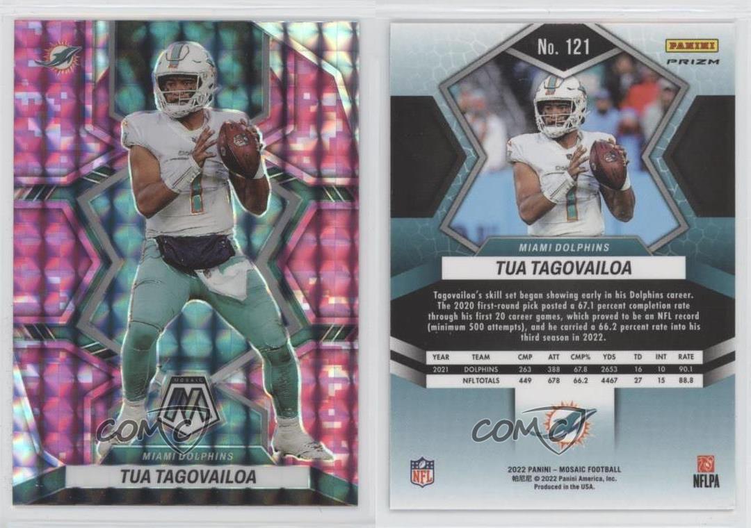 2022 Panini Mosaic Camo Pink Tua Tagovailoa Miami Dolphins #121