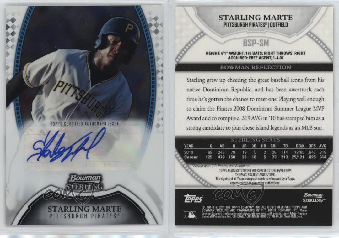 2011 Bowman Sterling Prospect Auto Starling Marte #BSP-SM Auto