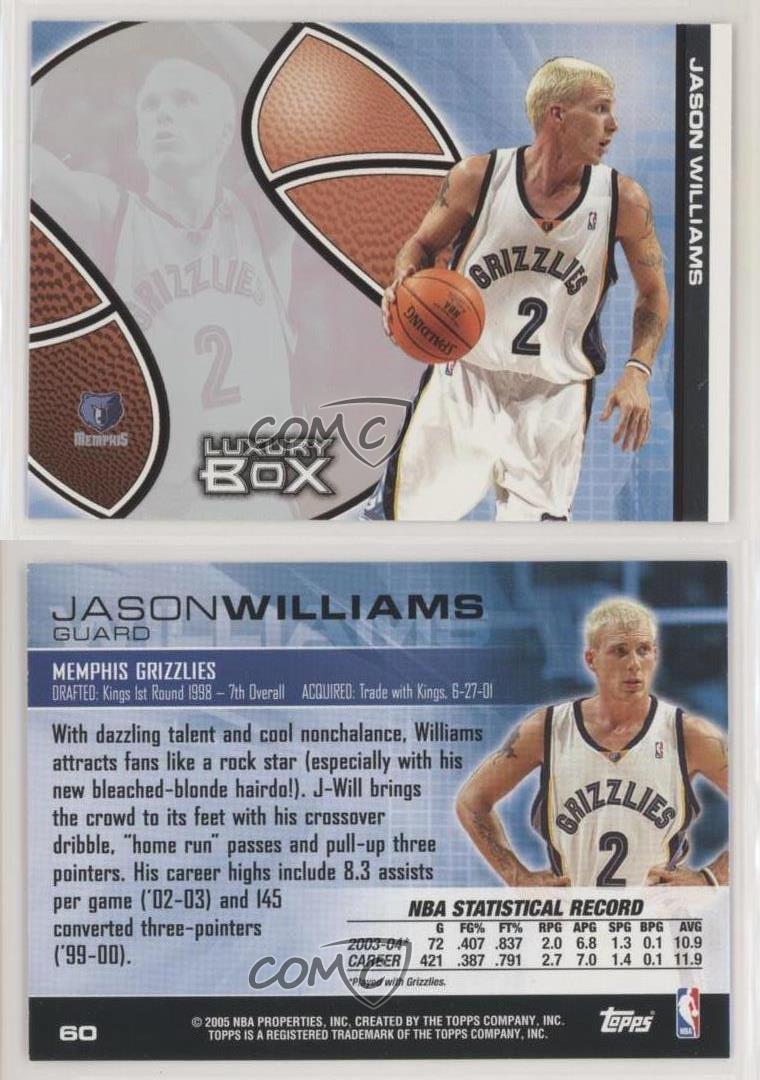 2004-05 Topps Luxury Box Season Tickets Jason Williams #60
