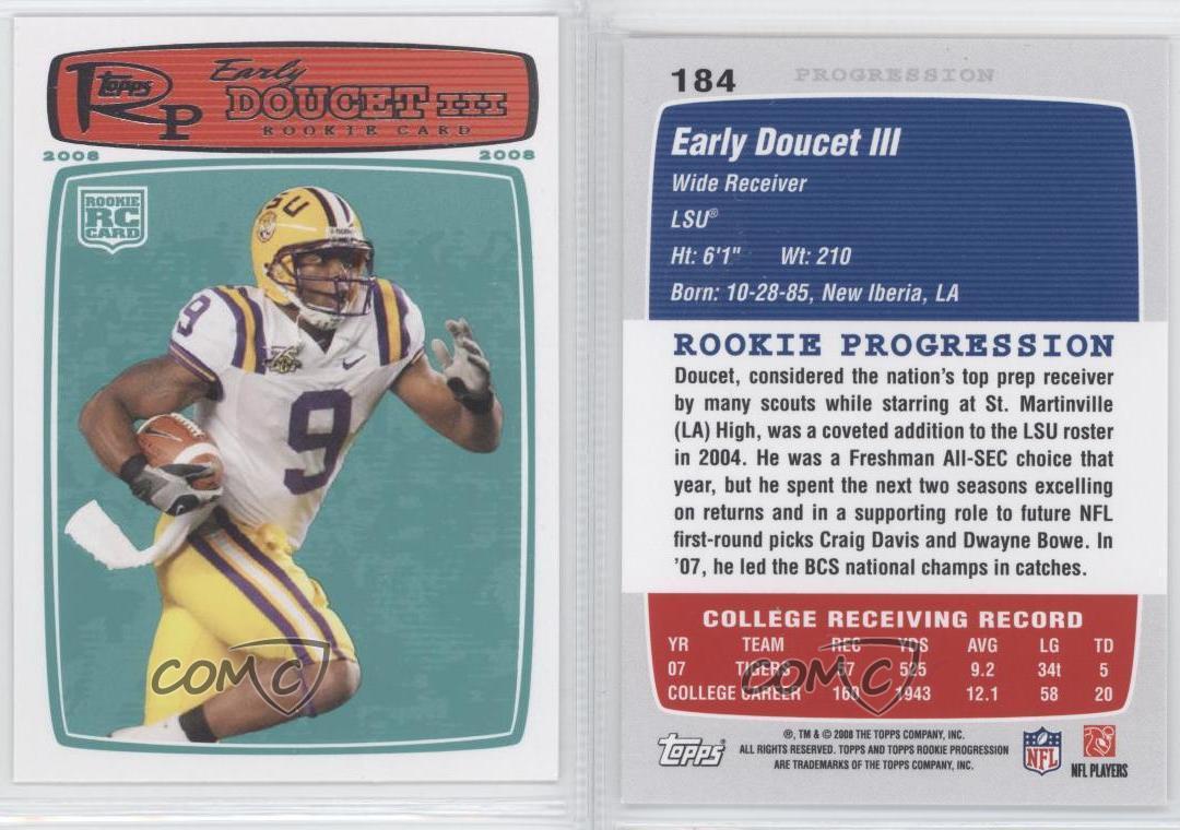 2008 Topps Rookie Progression Early Doucet III #184 RC