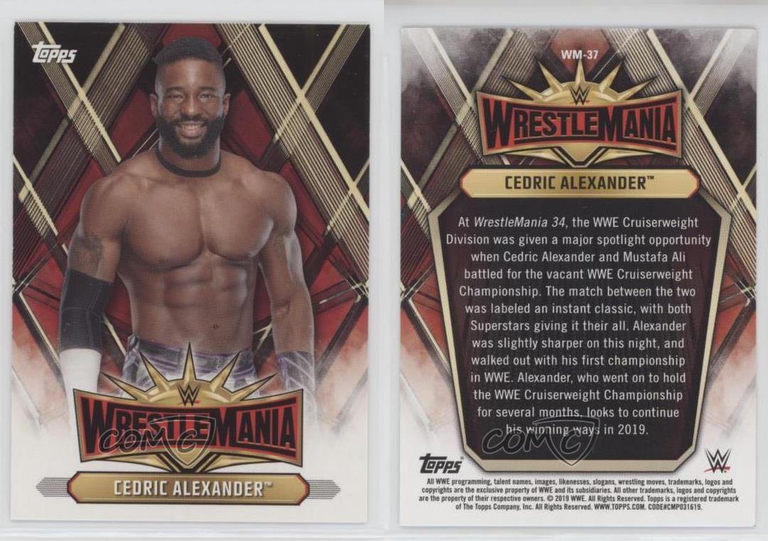 2019 Topps WWE Road to Wrestlemania Roster Card #WM-37 Cedric Alexander 