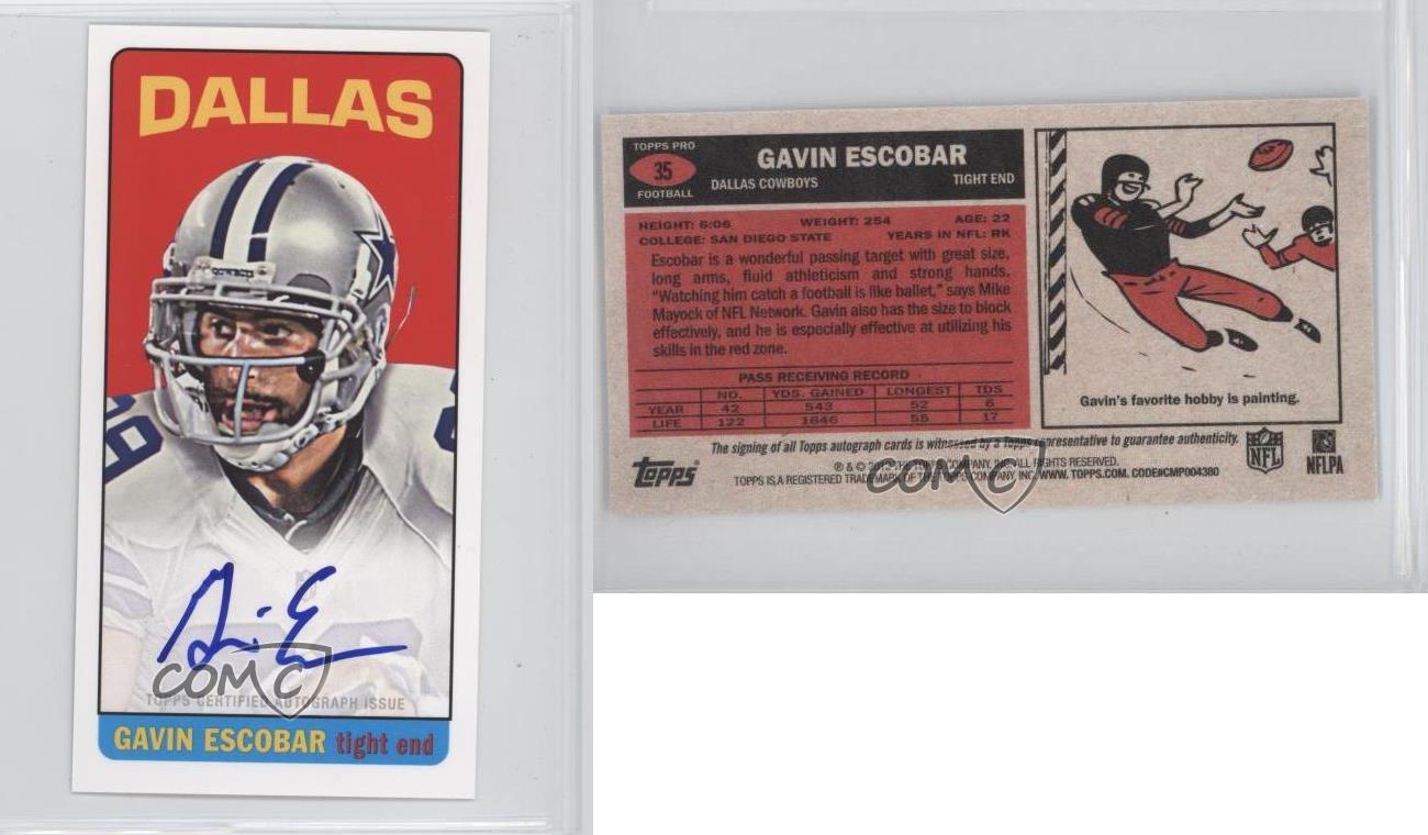 Gavin Escobar 2013 Topps 1965 Topps Mini Rookie Auto Auto #35