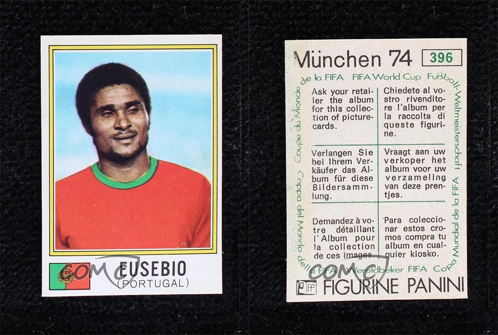 1974 Panini Figurine World Cup Munchen 74 Album Stickers Eusebio #396 | eBay