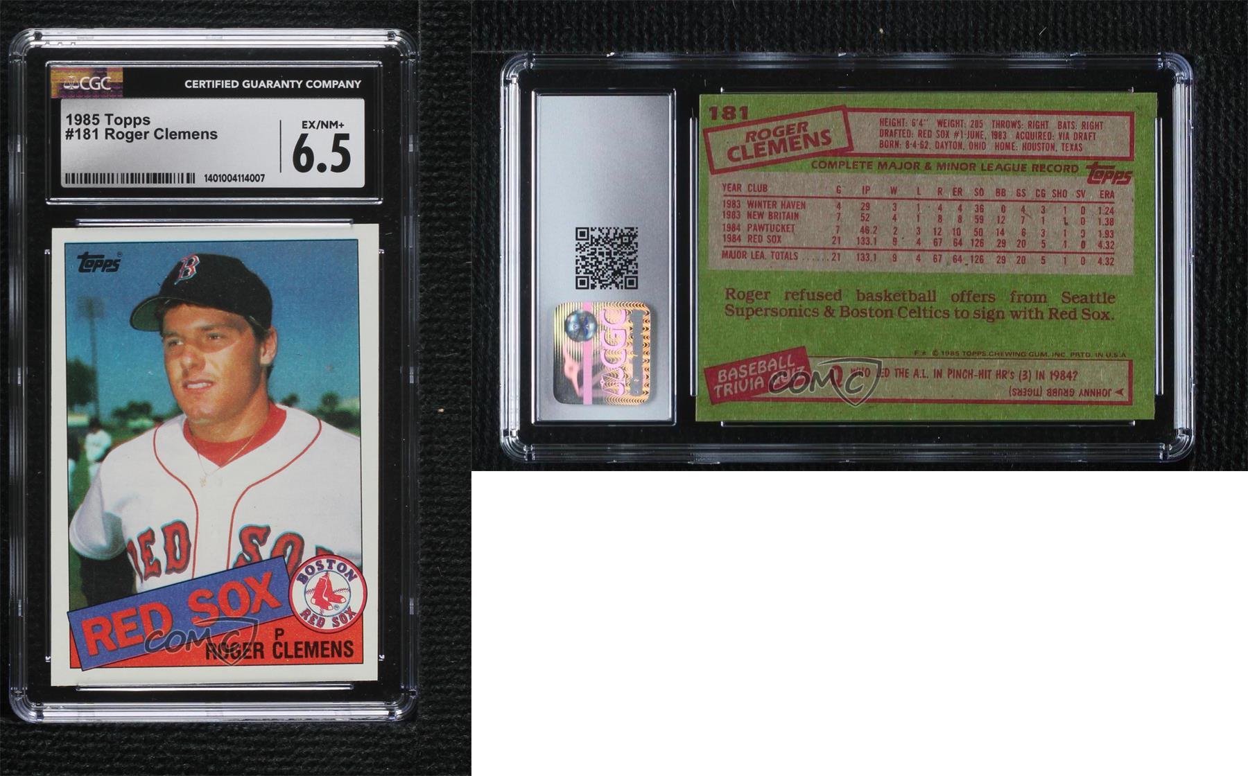 1985 Topps Roger Clemens #181 CGC 6.5 Rookie RC - Picture 3 of 3