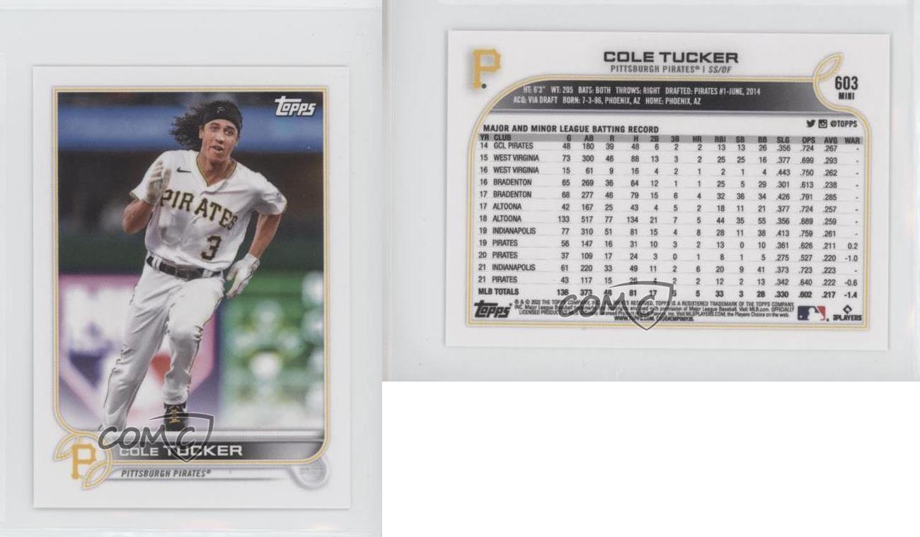 2022 Series 2 Base #603 Cole Tucker Pittsburgh Pirates