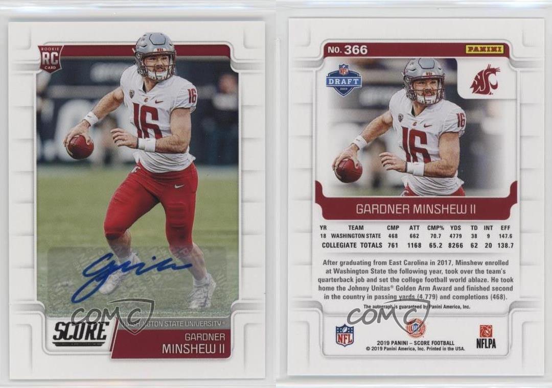 2019 Score Rookies Signatures Gardner Minshew II #366 Rookie Auto RC