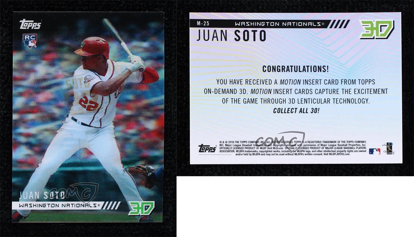 2018 Topps On Demand 3D Motion Juan Soto #M-25 Rookie RC - Picture 4 of 4