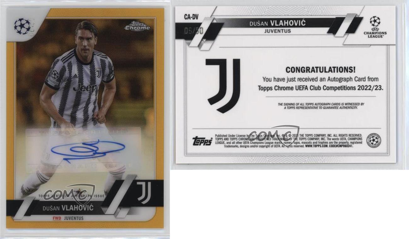 22-23 Topps Chrome VLAHOVIC 直筆サイン 50シリ Auction Prices Realized Soccer Cards 2022-23 TOPPS CHROME JUVENTUS