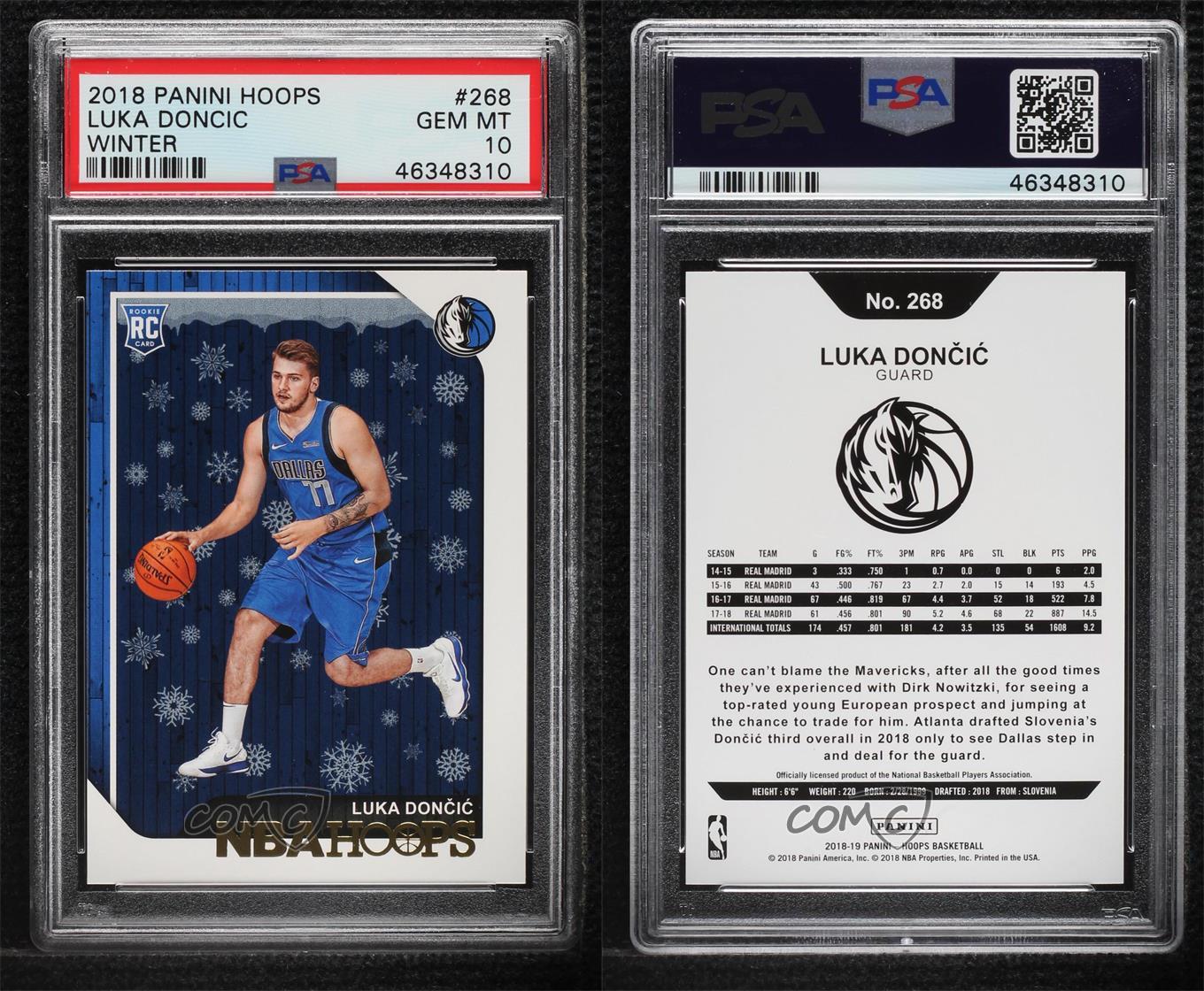 2018-19 Panini NBA Hoops Winter Luka Doncic #268 PSA 10 GEM MT