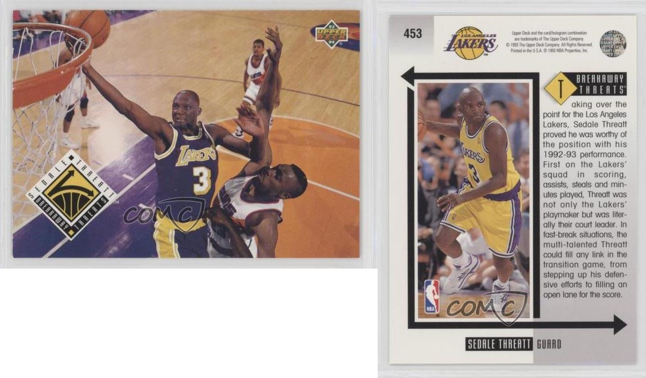 Sedale Threatt #453 Upper Deck 1993-4 Basketball Trading Card