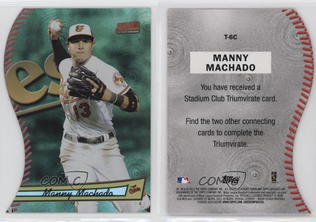 2013 Topps Archives 1998 Stadium Club Triunvirate Manny Machado #T-6C Rookie RC - Imagen 3 de 4