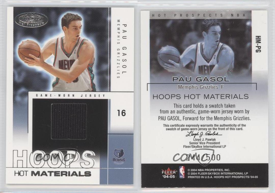 2004-05 Hoops Hot Prospects Hot Materials /500 Pau Gasol #HM-PG | eBay