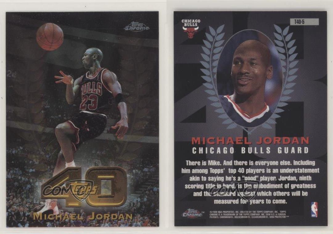 1997-98 Topps Chrome Topps 40 Michael Jordan #T40-5 HOF | eBay