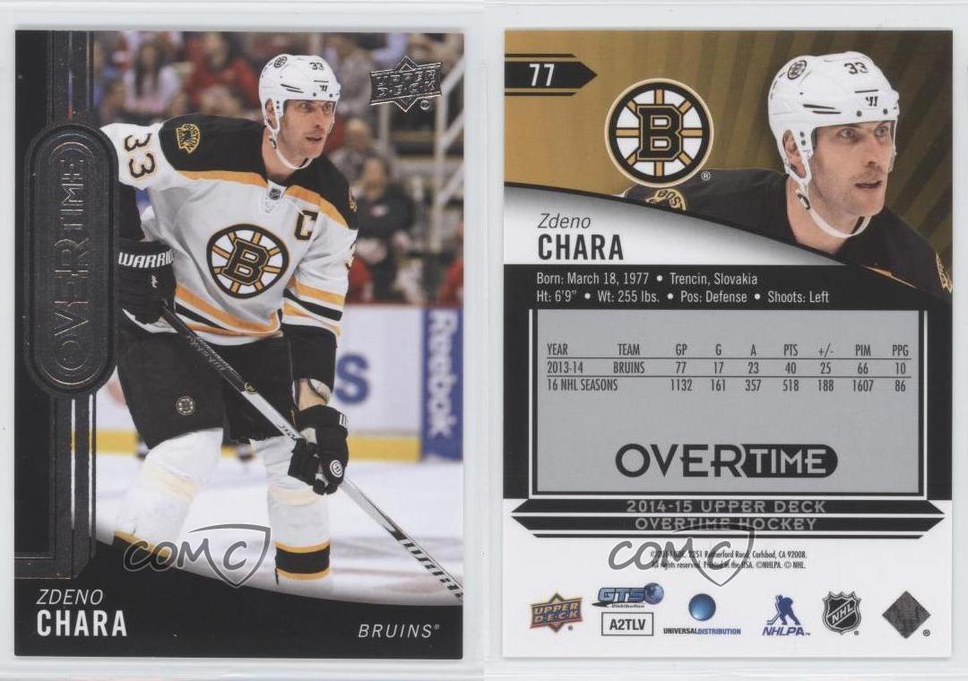 2014-15 Upper Deck Overtime Zdeno Chara #77 HOF - Picture 4 of 5