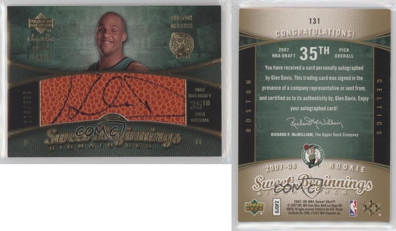 2007 Upper Deck Sweet Shot Beginnings Signatures /699 Glen Davis Rookie Auto RC