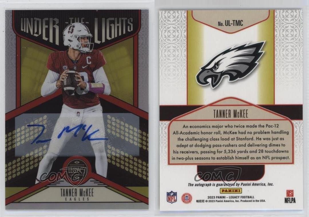 Panini Legacy Under the Lights 2023 vendu Silver Tanner McKee #UL-TMC Rookie Auto RC
