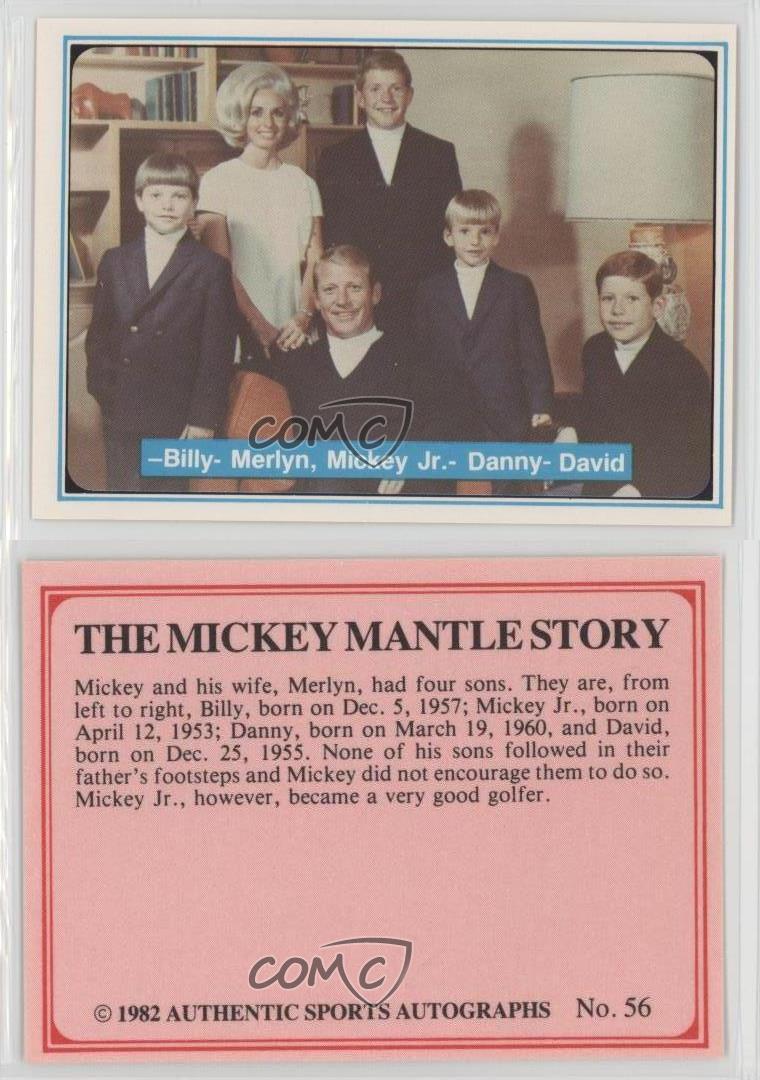 1982 ASA Mickey Mantle #56 Billy Mantle/Merlyn Mantle/Mickey