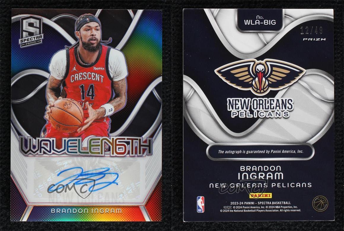 2023-24 Panini Spectra Wavelength Auto /49 Brandon Ingram