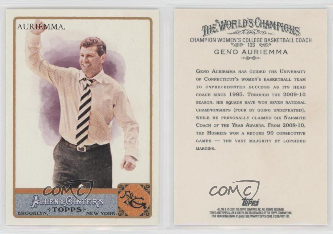2011 Topps Allen & Ginter's Geno Auriemma #133 Rookie RC