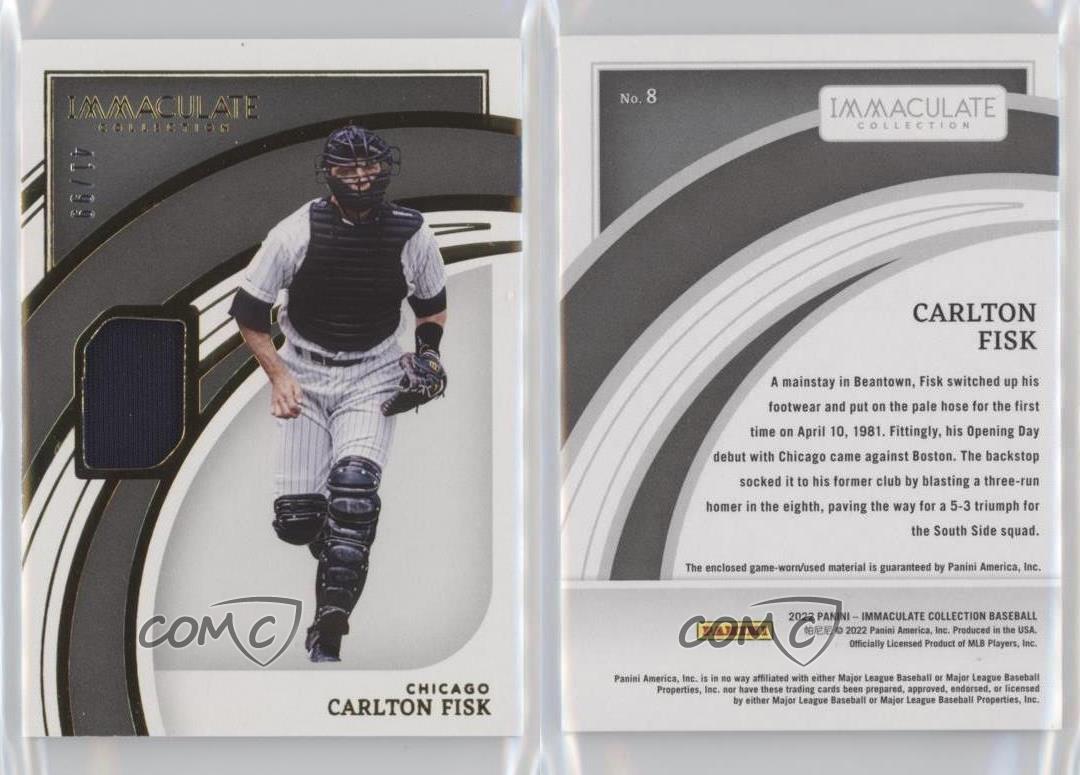 Carlton Fisk 2022 Panini Immaculate Collection Baseball Chicago White Sox  Numbered Card w/Piece of Game-Worn Material (#76/99)) – KBK Sports