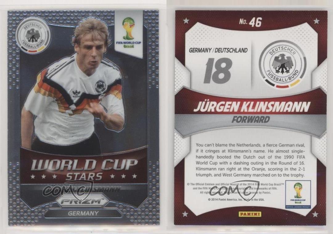 2014 Panini Prizm World Cup Stars Base #46 Jurgen Klinsmann Germany