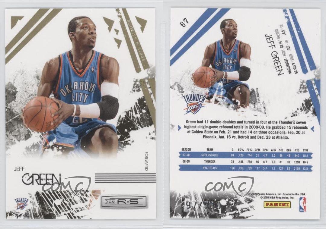 2009-10 Panini Rookies & Stars Gold /500 Jeff Green #67 - Bild 4 von 4