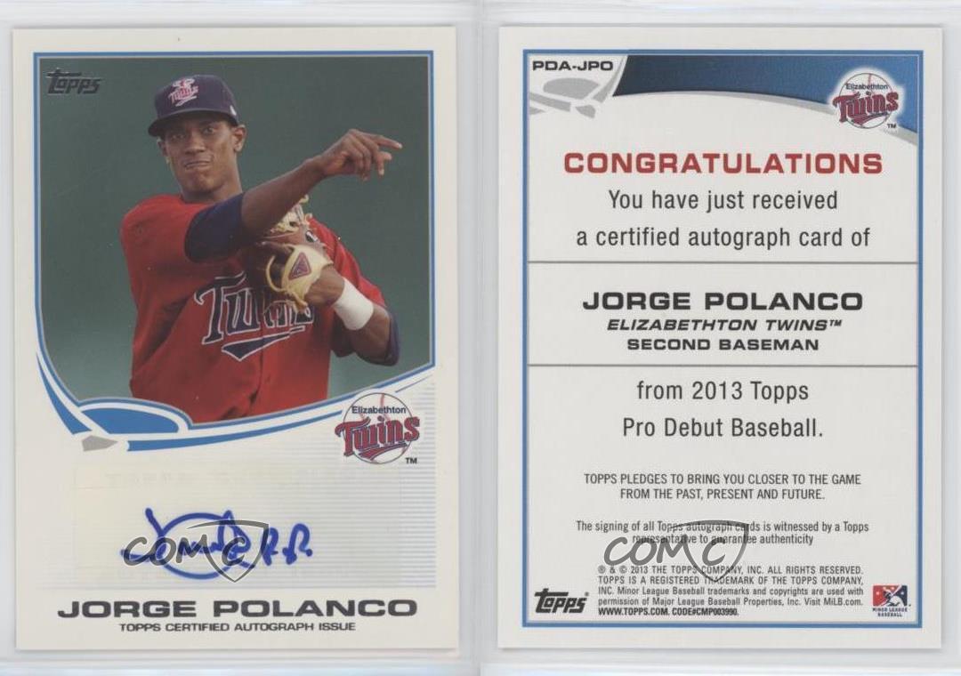 2013 Topps Pro Debut Auto Jorge Polanco #PDA-JPO Auto - Bild 4 von 4