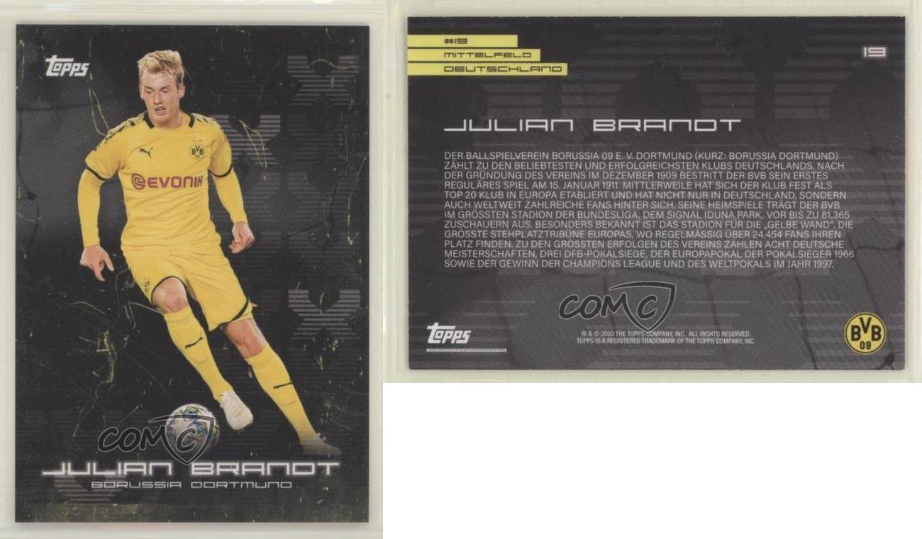 2020 Topps X BVB Borussia Dortmund Julian Brandt #19 | eBay
