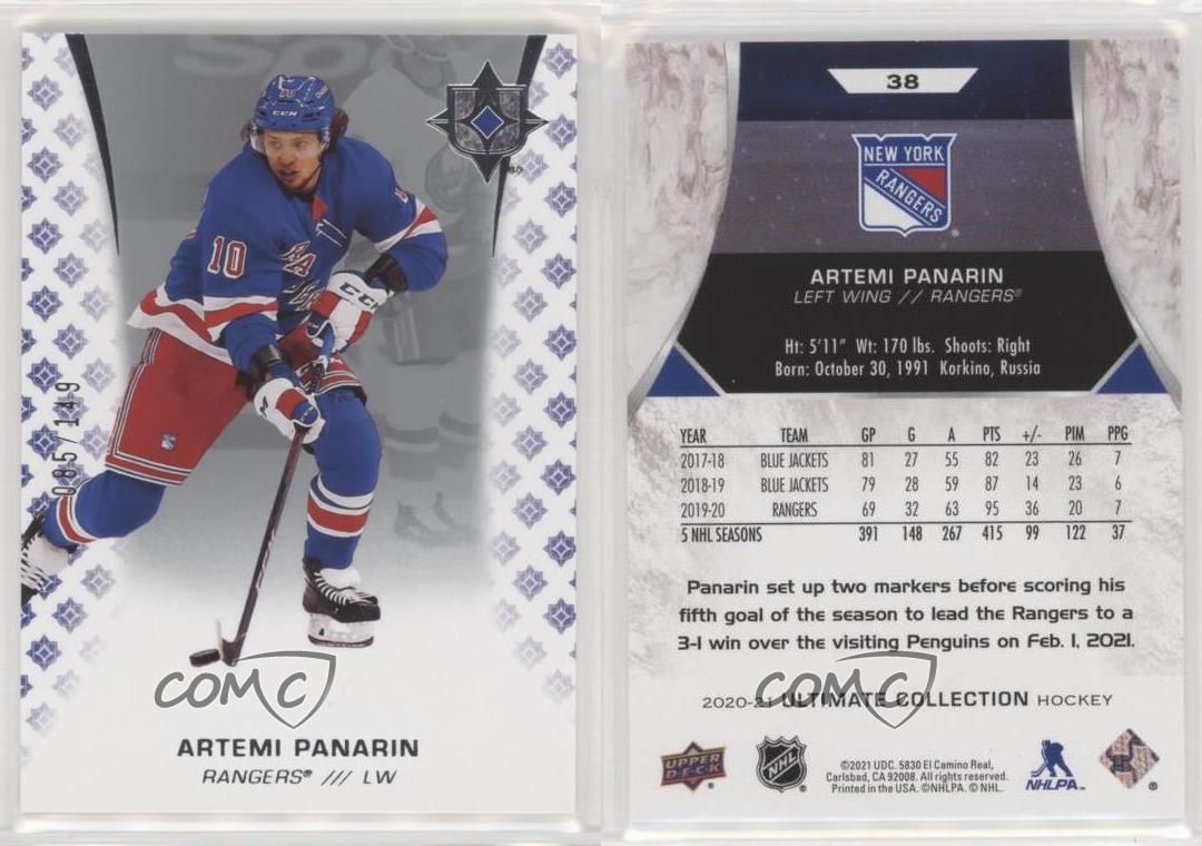 2020-21 Upper Deck Ultimate Collection /149 Artemi Panarin #38 | eBay