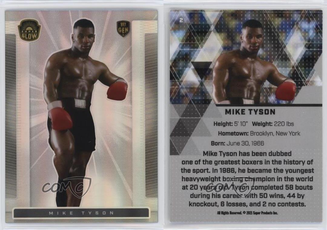 2021 Super Glow Sports Inaugural Edition Mirror /50 Mike Tyson #2 - Picture 4 of 4