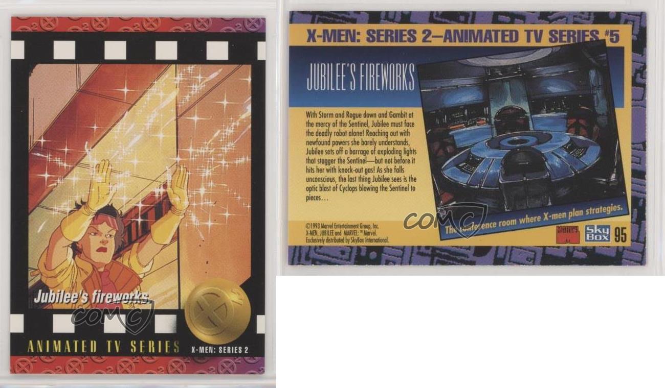 1993 SKYBOX MARVEL X-MEN SERIES 2 JUBILEE/'S FIREWORKS #95 ANIMATED TV SERIES