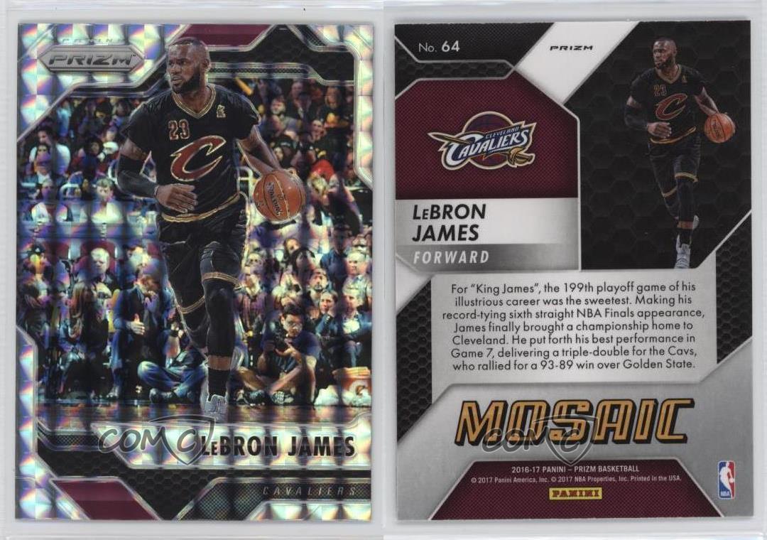2016-17 Panini Prizm Mosaic LeBron James #64 | eBay