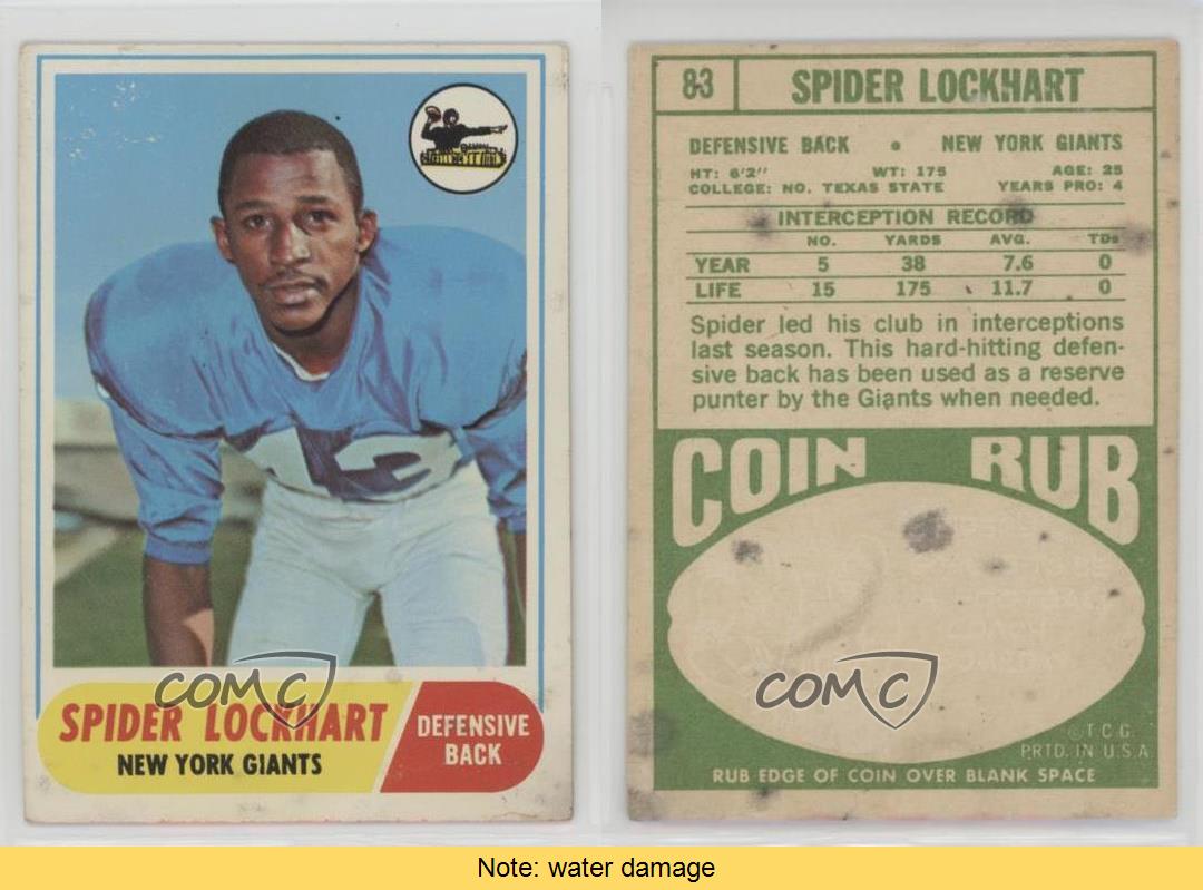 Spider Lockhart 1968 Topps #83 (PSA 8) (OC)