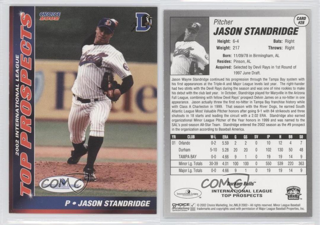 2002 Choice International League Top Prospects Jason Standridge #28 - Picture 4 of 4