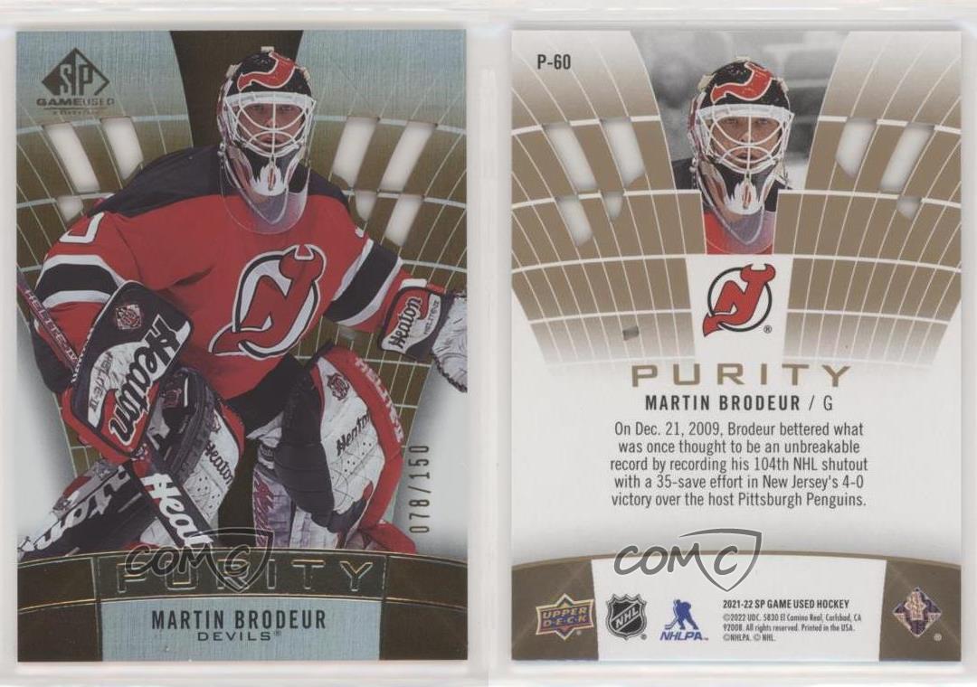 2021-22 SP Game Used Purity P-60 Martin Brodeur New Jersey Devils