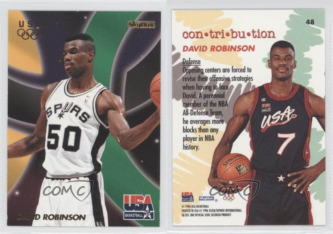 1996-97 Skybox USA Basketball #48 David Robinson San ...