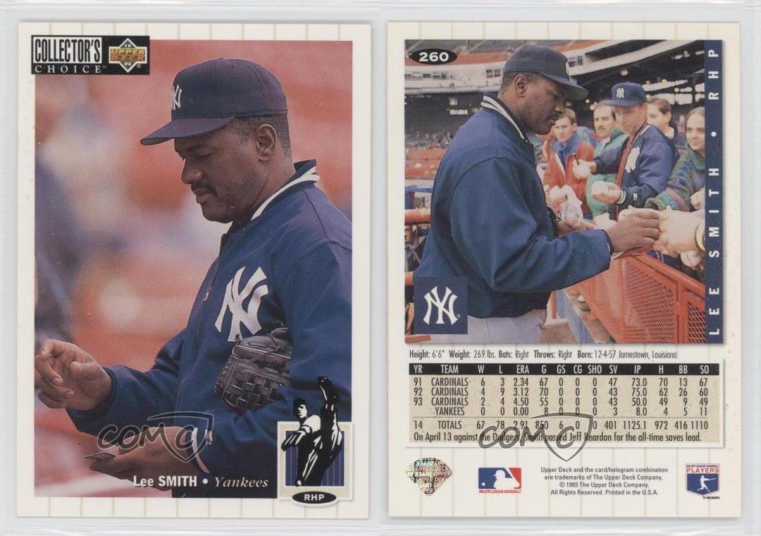 1994 Upper Deck Collector's Choice 260 Lee Smith New York Yankees