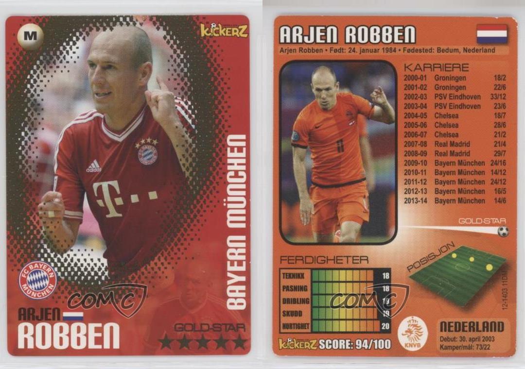 2013-14 Kickerz Gold-Star Norwegian Arjen Robben | eBay