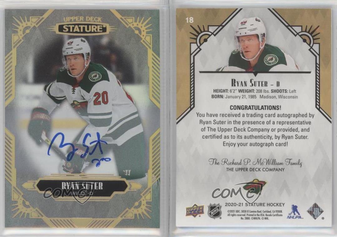 2020-21 Upper Deck Stature Auto Ryan Suter #18 Auto
