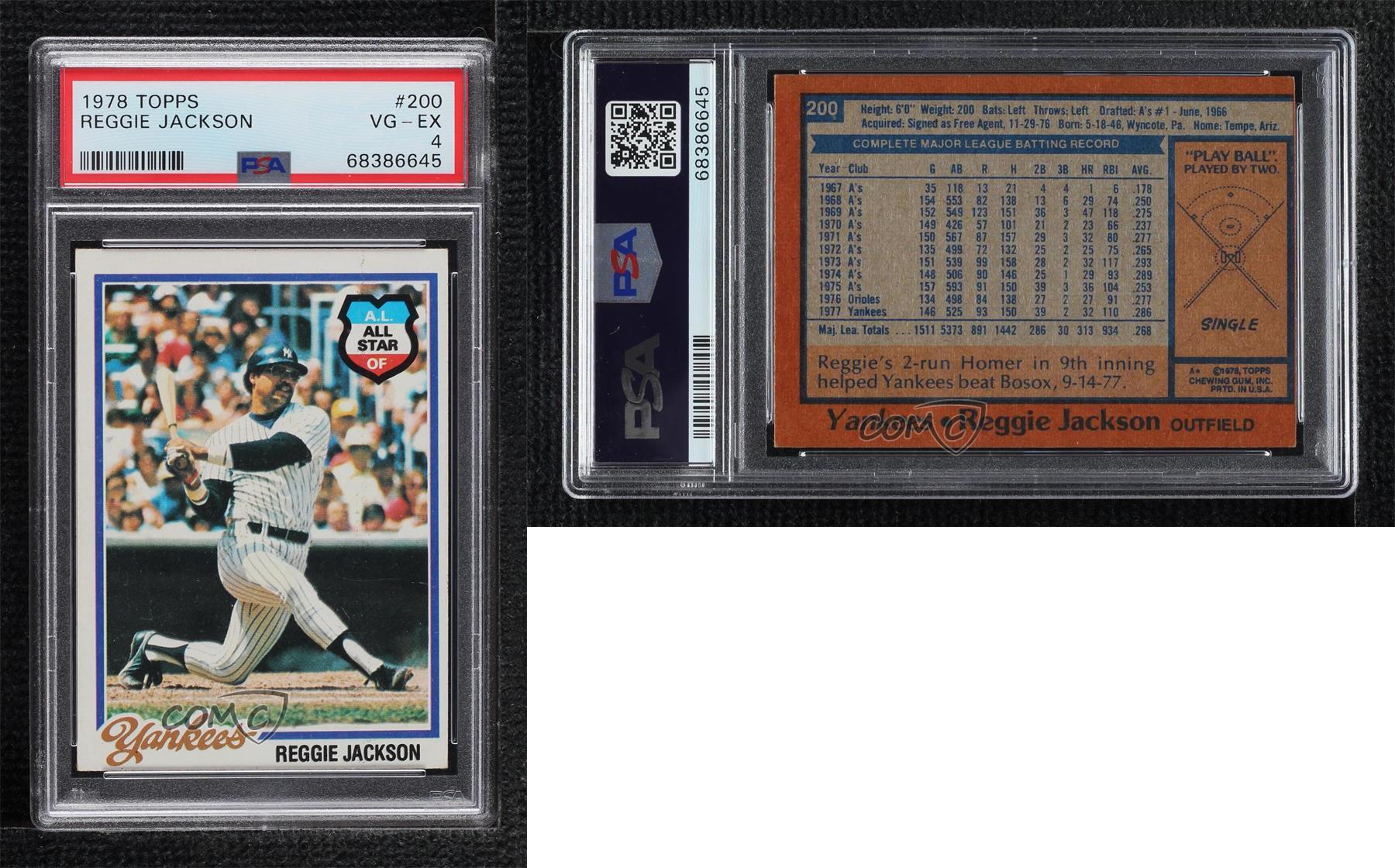 1978 Topps Reggie Jackson #200 PSA 4 HOF - Picture 4 of 4