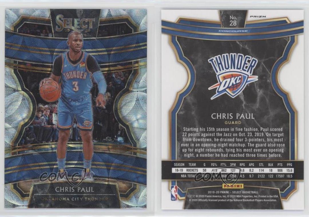 Panini Select Concourse Scope vendre 2019-20 Prizm Chris Paul #28