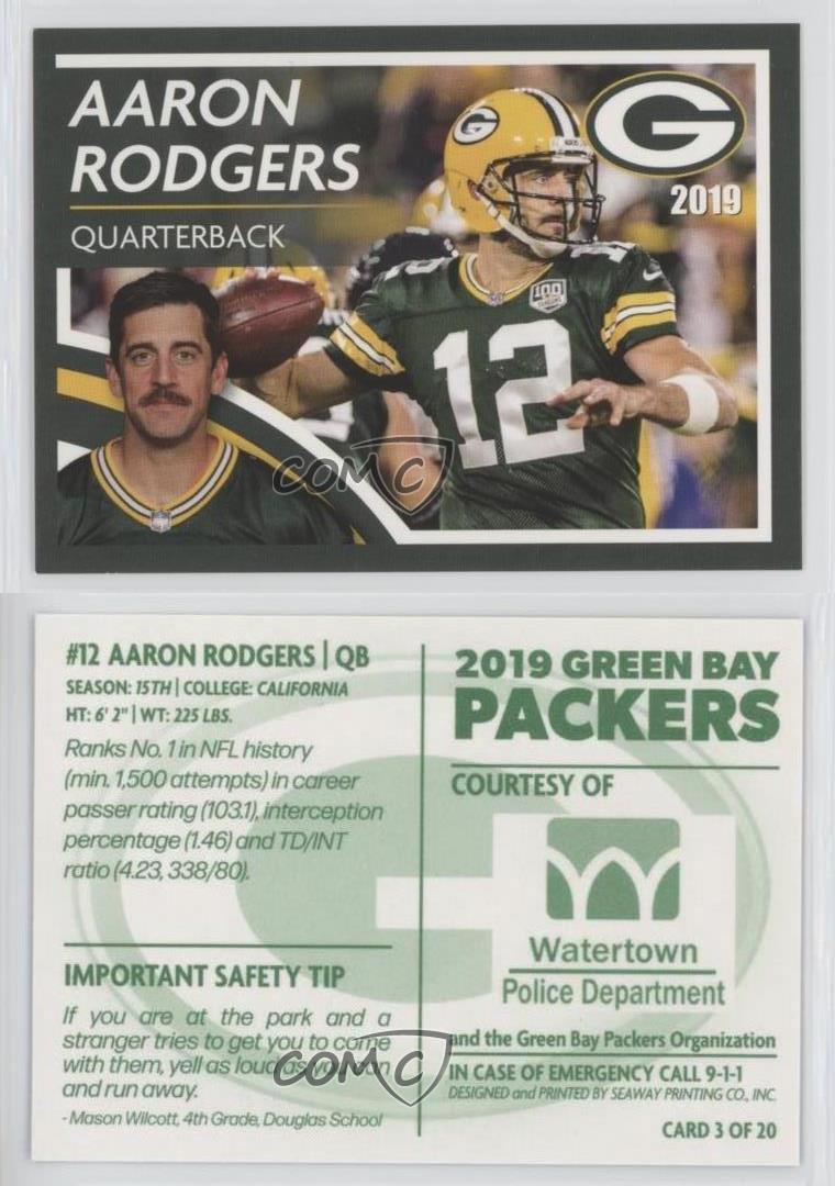 2019 Green Bay Packers Police Aaron Rodgers #3 | eBay