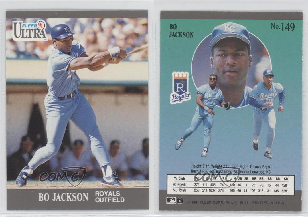 1991 Fleer Ultra 149 Bo Jackson Kansas City Royals Baseball Card eBay
