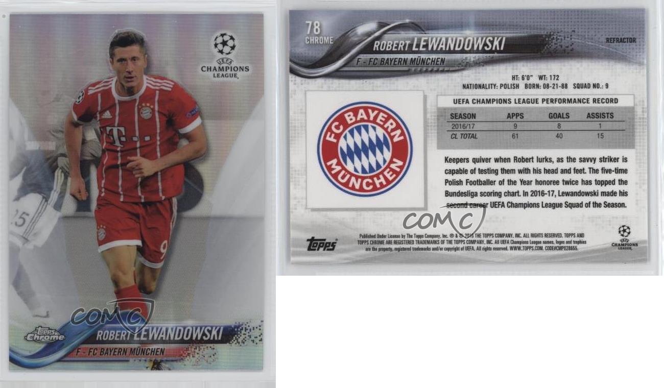 2017-18 Topps Chrome UCL Refractor Robert Lewandowski #78