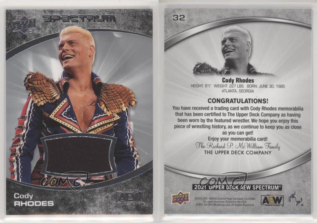 2021 Upper Deck AEW Spectrum Memorabilia Cody Rhodes #32