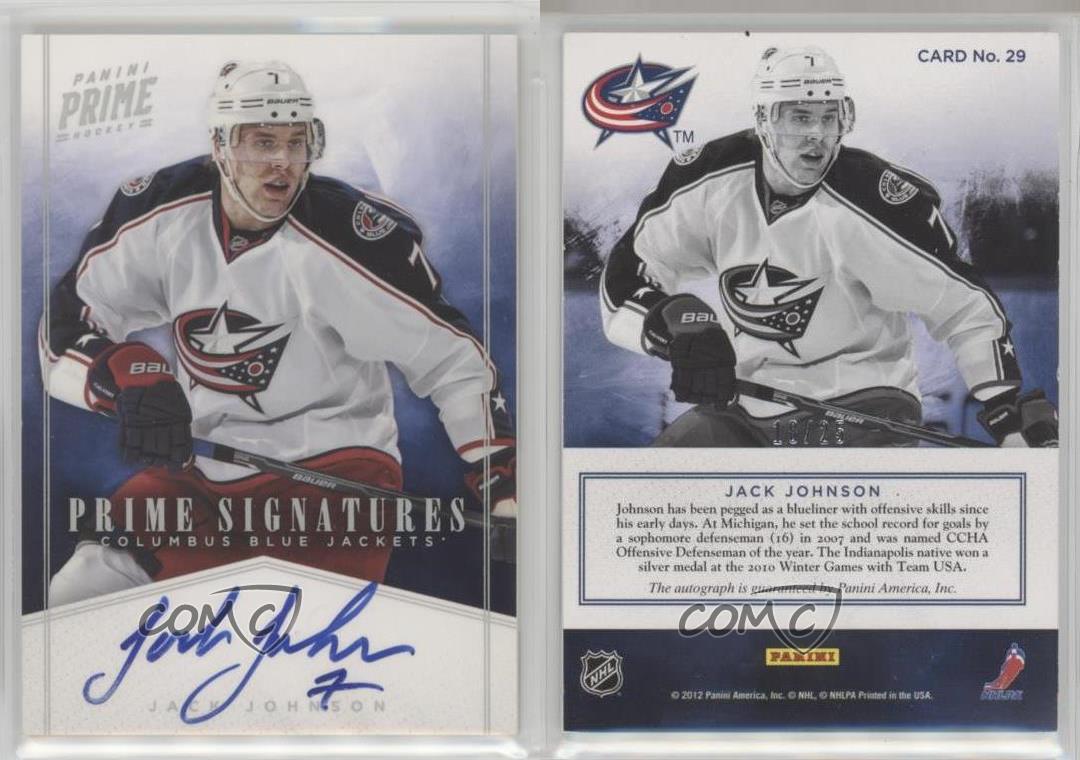 2011-12 Panini Prime Prime Signatures Holo Silver /25 Jack Johnson #29 Auto - Picture 3 of 3