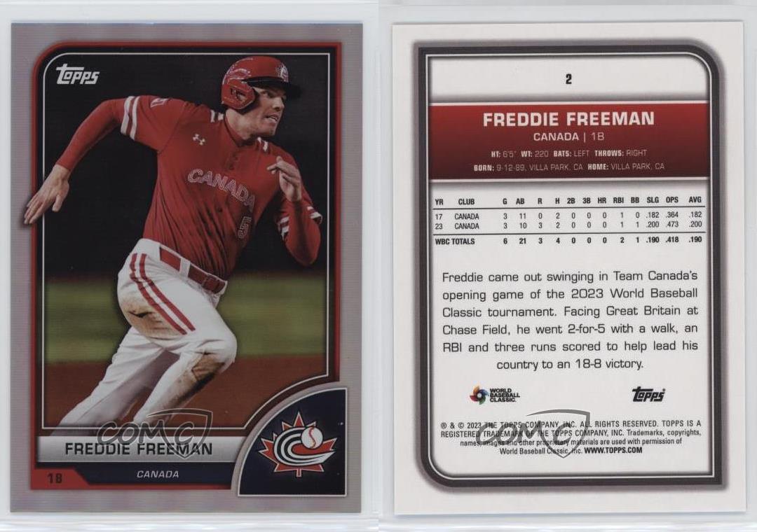 2023 Topps World Baseball Classic Freddie Freeman #2 - Picture 4 of 4