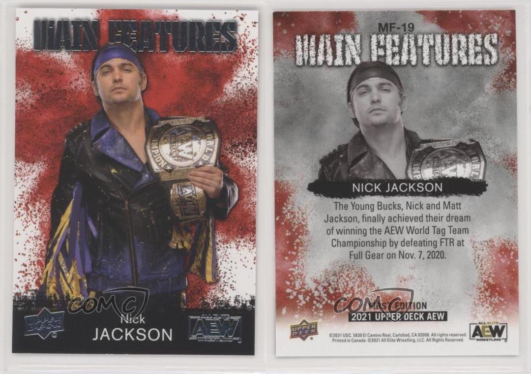 2021 Upper Deck AEW All Elite Wrestling Main Features Nick Jackson Rookie RC