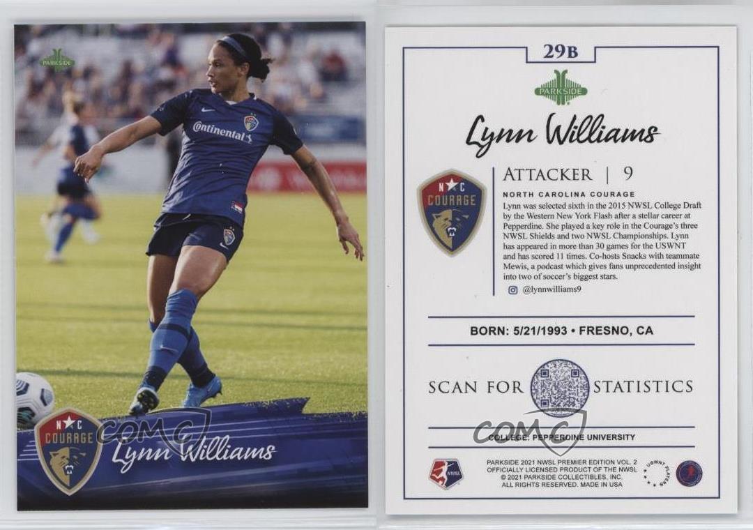 2021 Parkside NWSL Vol 2 Series 1 Update Variations Lynn Williams #29B Rookie RC