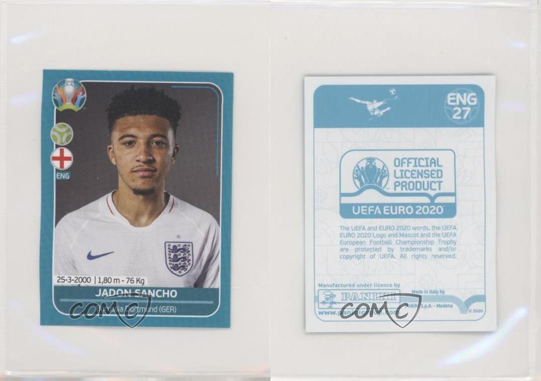Panini Euro EM 2020 Rookie Preview Sticker England ENG 27 Jadon Sancho 